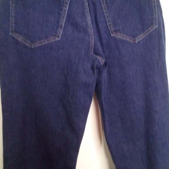 Lands' End Women's Straight Leg Jeans - Dark Blue - Picture 11 of 13